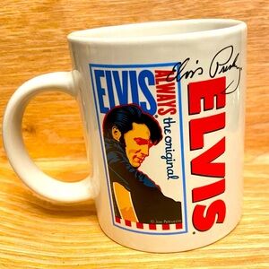 Nostalgic Music Icon Elvis Always The Original Graphic Design C Handle Mug.